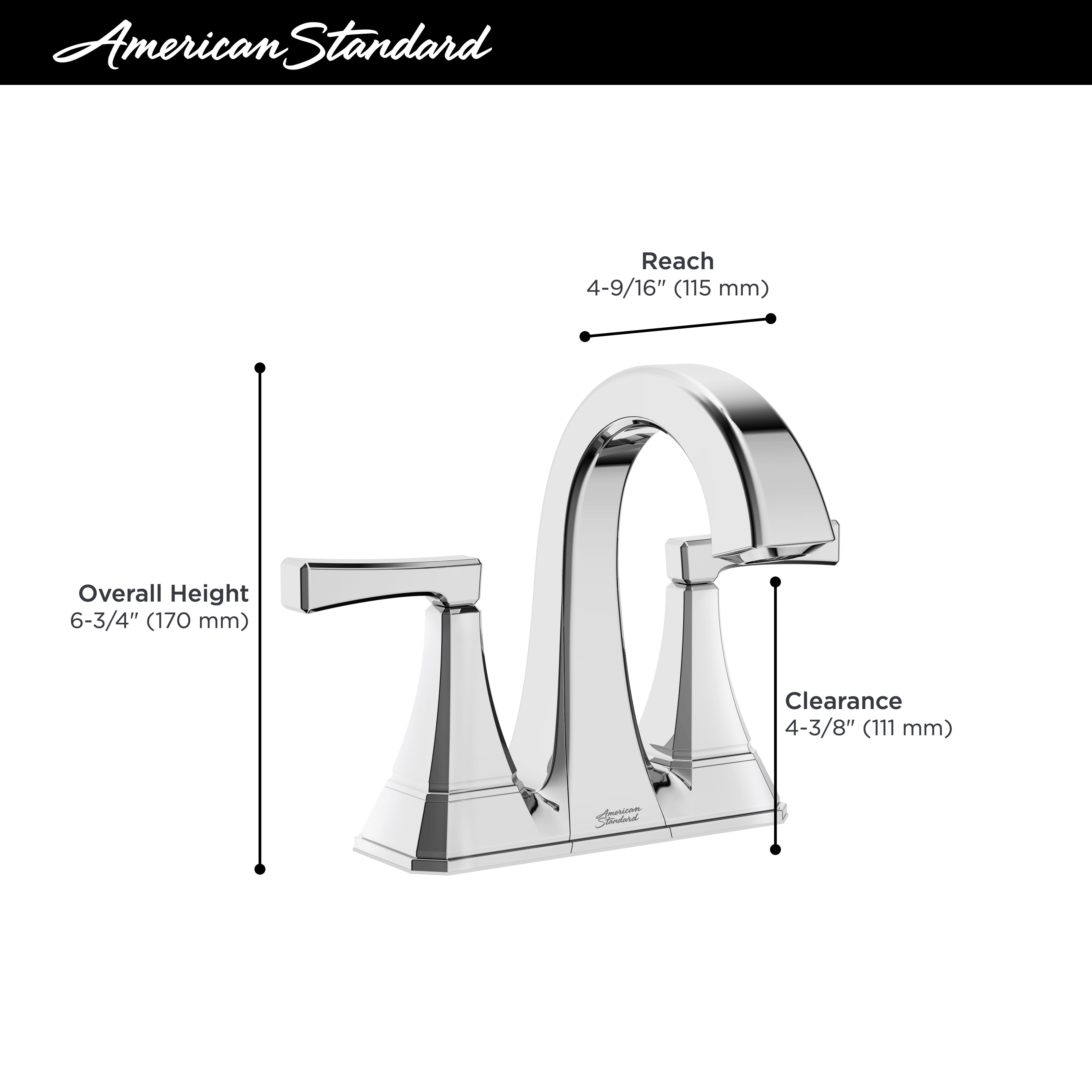 Crawford 4 In Centerset Two Handle Bathroom Faucet MATTE BLACK (FITTINGS)